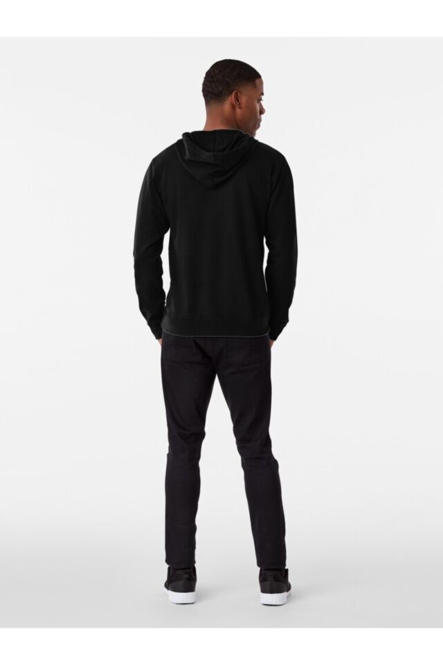 Erkek - Kadın Oversize Relax Lightweight Desenli Sweatshirt Uzun Kollu Kapüşonlu