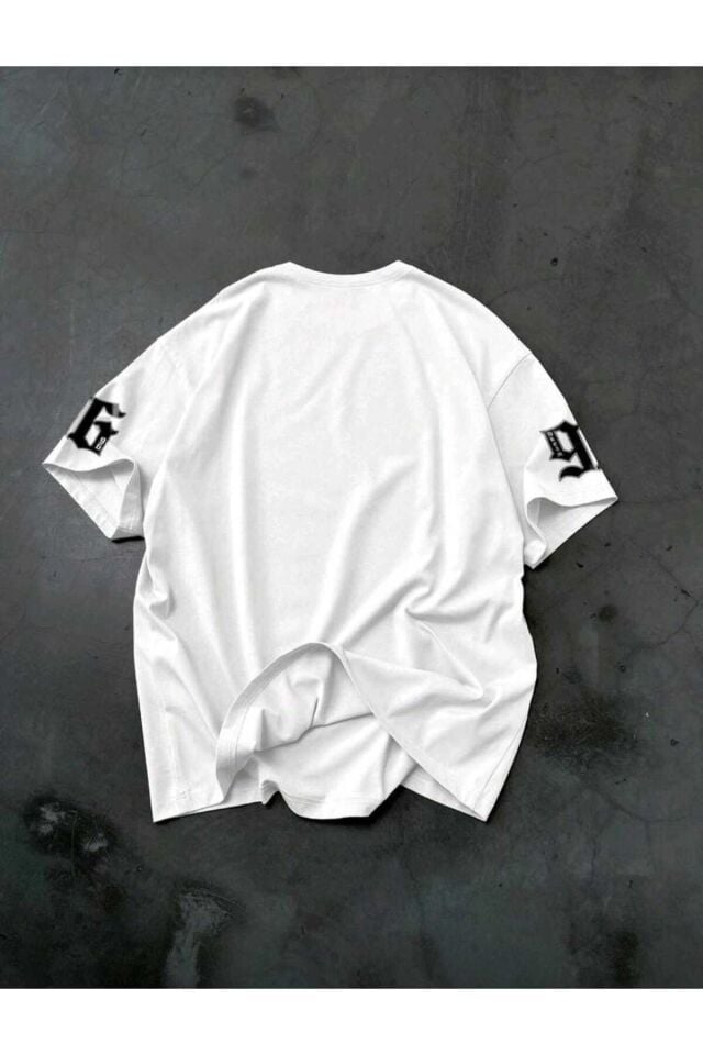 Unisex Oversize New York Yazı Baskılı Günlük Kısa Kollu T-Shirt