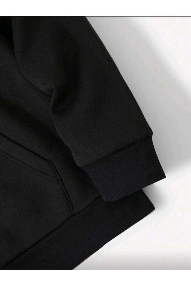 Los Angeles Slogan Baskılı Unisex Oversize Günlük Kapüşonlu Sweatshirt