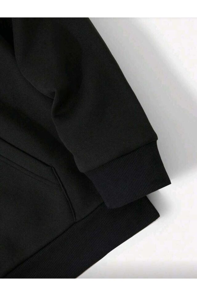 Unisex Japon Tarzı Manzara Sanat Eseri Grafik Baskılı Kanguru Cepli Kapüşonlu Üst Sonbahar/Kış