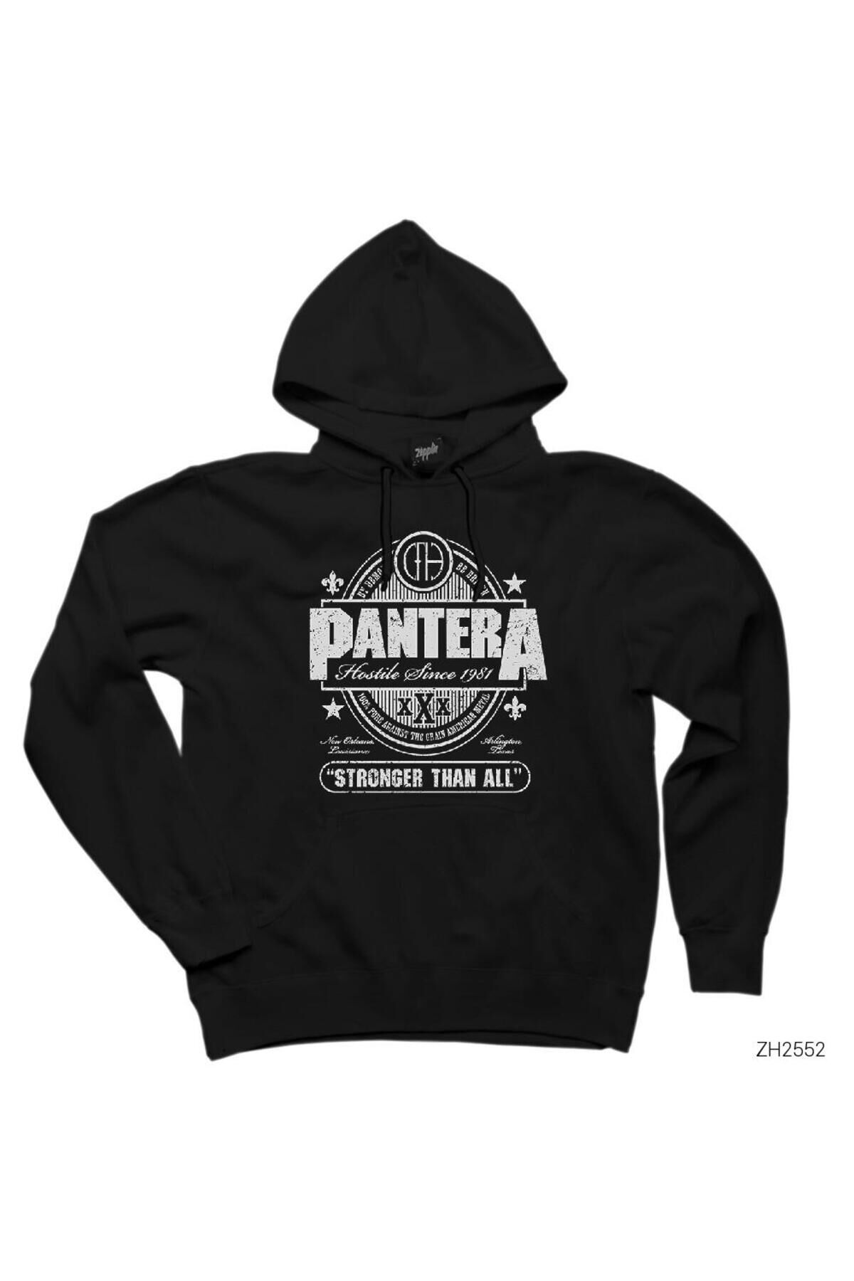 Pantera Hostile Since 1981 Siyah Kapşonlu Sweatshirt Hoodie