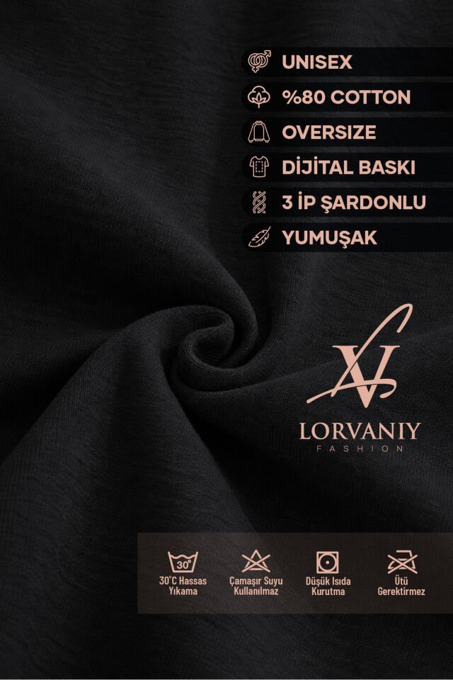 Unisex Sweatshirt – japan tokyo samurai arka Dijital Baskılı , Oversize, Kapüşonlu