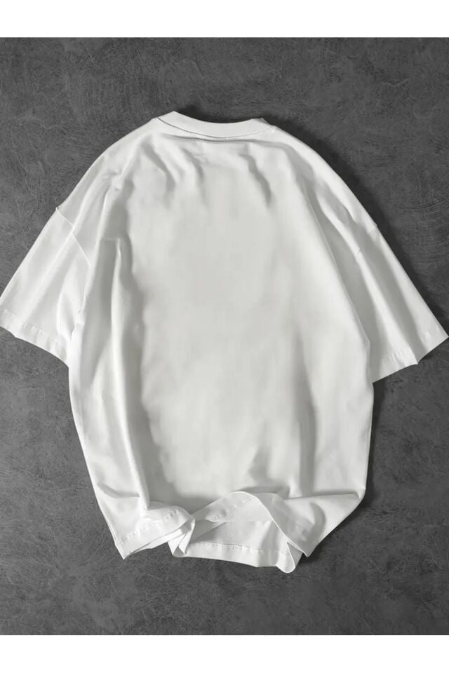 Erkek Los Angeles 77 Baskılı Bol Kesim T-Shirt - Sokak Stili Crew Neck Kısa Kollu