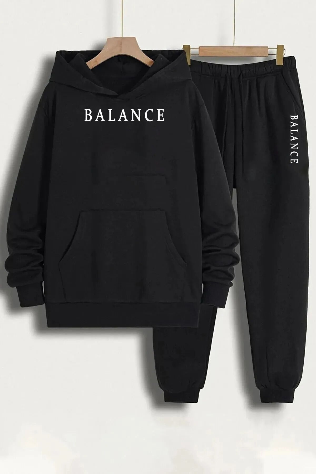 Baskılı Kapüşonlu Sweatshirt Eşofman Alt Üst Takımı