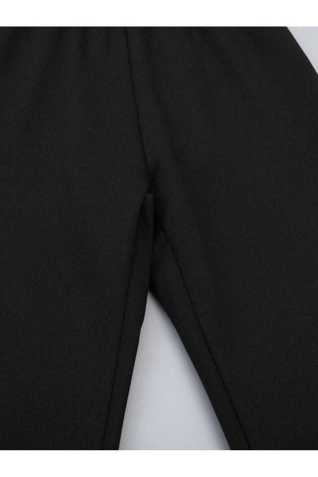 Sweatshirt Eşofman Altı Jogger - Siyah Baskılı Alt Üst Eşofman Takımı Kapüşonlu