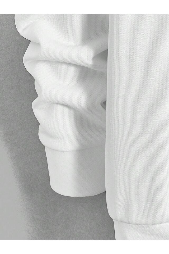 Kartallı Suriye Bayrağı Baskılı Unisex Bisiklet Yaka Sweatshirt