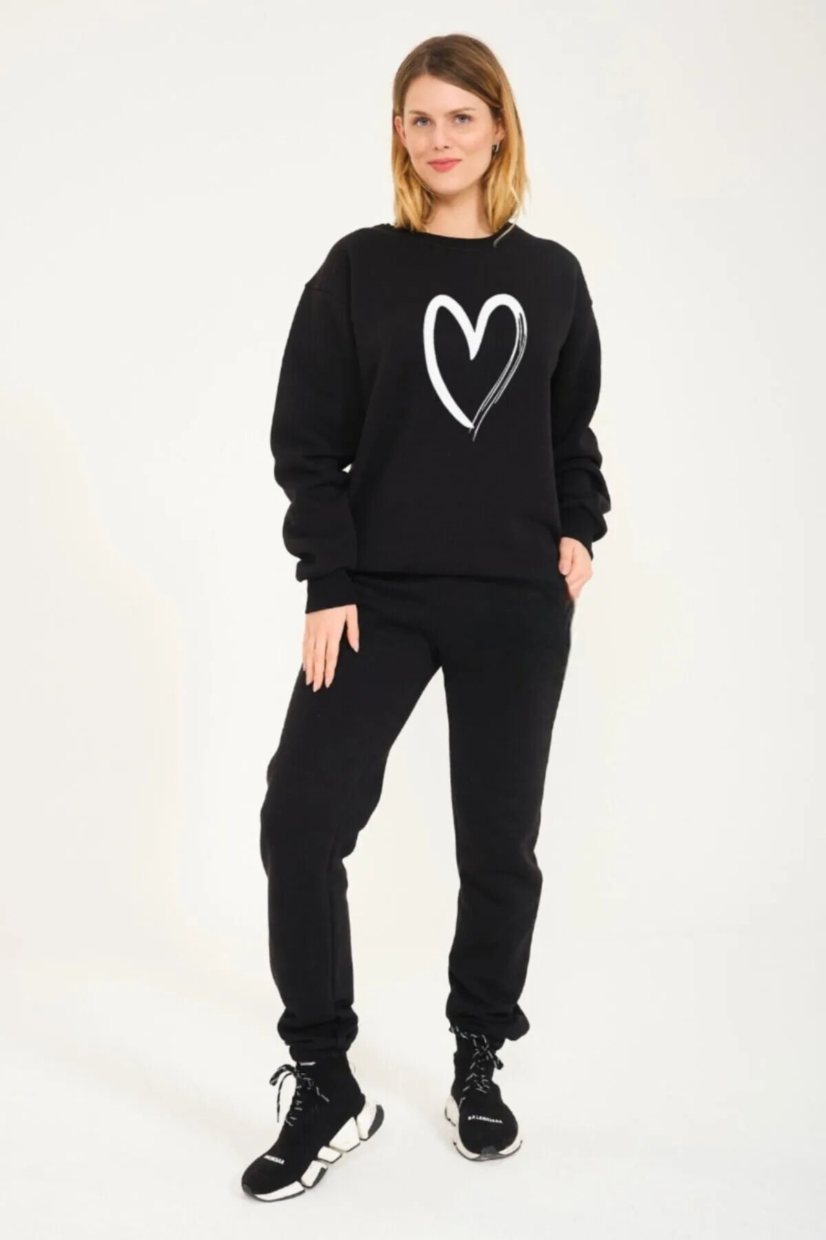 Eşofman Takımı - Baskılı Takım Jogger Sweatshirt