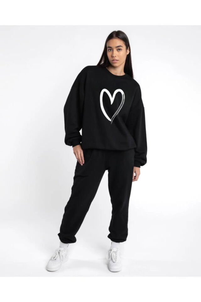 Eşofman Takımı - Baskılı Takım Jogger Sweatshirt
