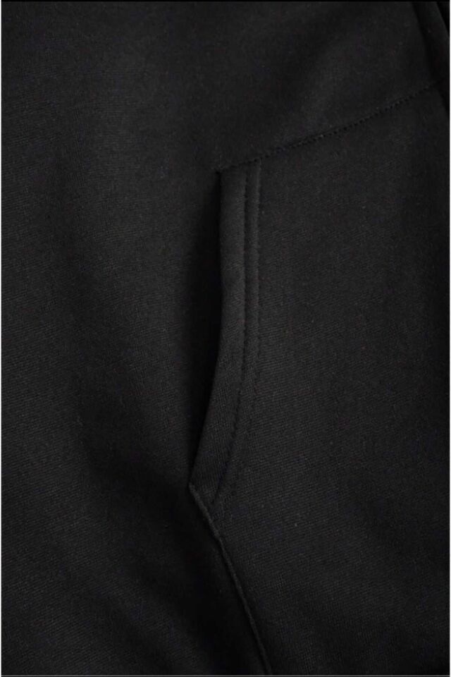 Unisex Kadın Erkek Sevgili Çift Kombini Basic Düz Kapüşonlu 2'li Alt-üst Eşofman Takımı